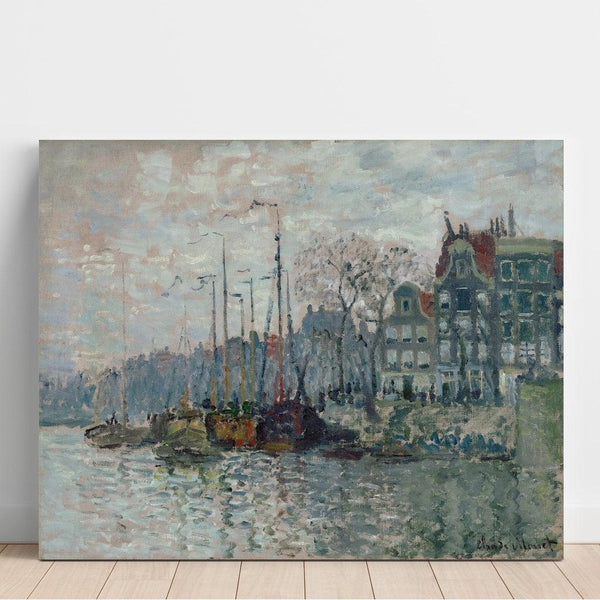 Reproduction of the painting View of the Prins Hendrikkade and the Kromme Waal in Amsterdam - Claude Monet