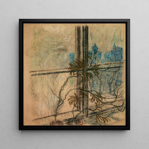 View from the window on the city walls of Kraków - Stanisław Wyspiański — wall display of the artwork