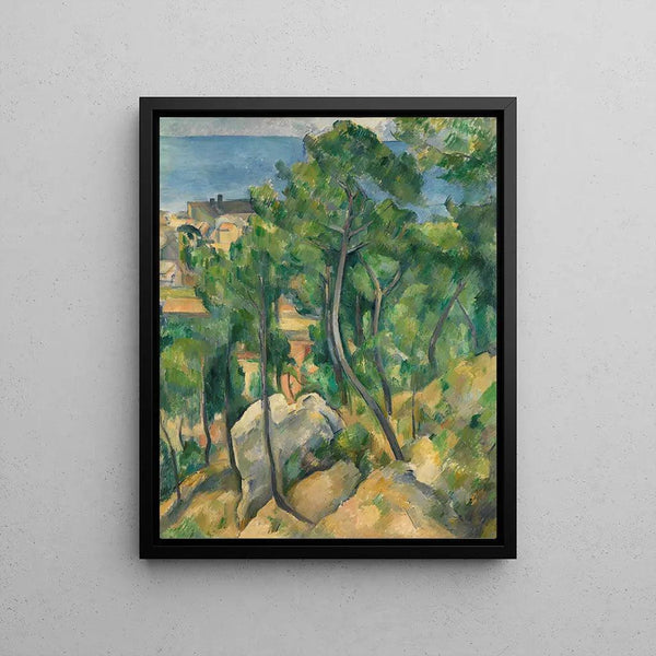 Reproduction of the painting View of the Sea L'Estaque by Paul Cézanne