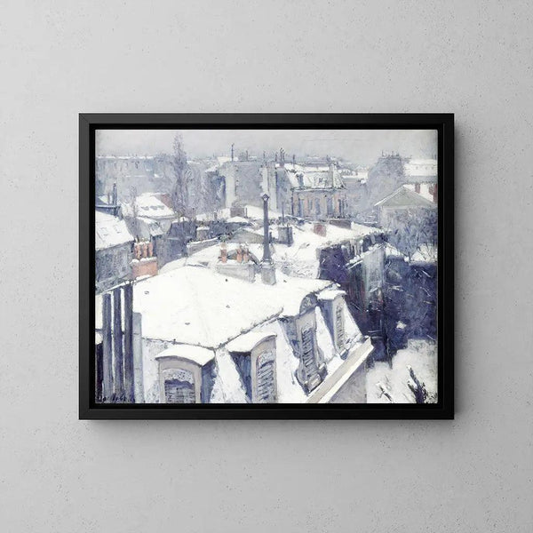 Reproduction of the painting View of rooftops (Snow effect) - Gustave Caillebotte