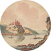 View of Rheinfels Castle on the Rhine - Jan van Call — displayed in an interior