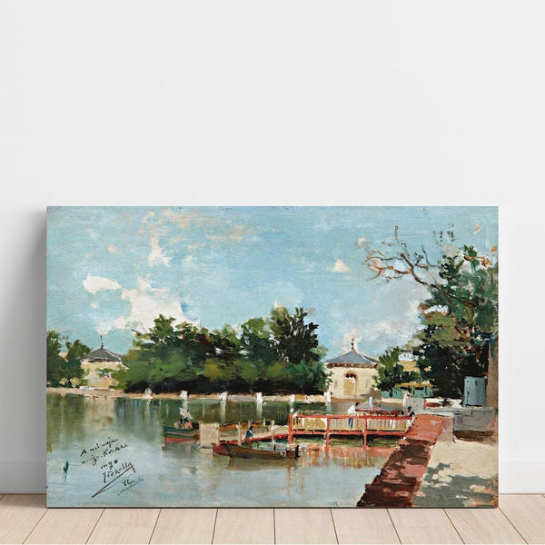 Reproduction of the painting View of the dock in the Retiro Gardens, Madrid - Joaquín Sorolla