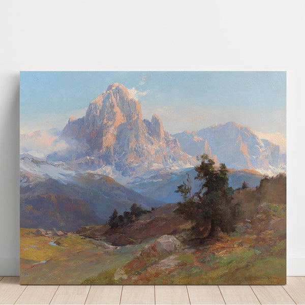 Reproduction of the painting View of Mount Sassolungo - Edward Theodore Compton