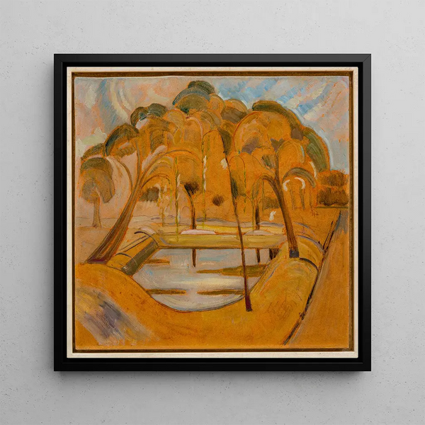 Vue du parc à Dombourg - Jacoba van Heemskerck — framed artwork on a wall
