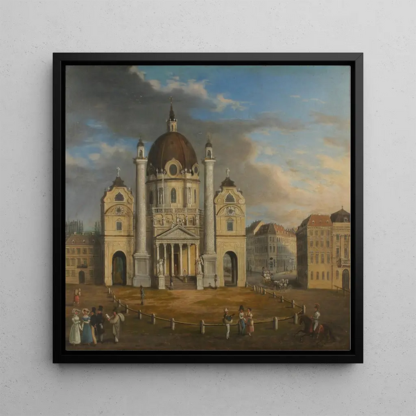 View of the Karlskirche - Franz Alt — framed artwork on a wall