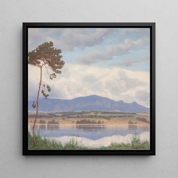 Vue sur le Simssee - Michael Licklederer — framed artwork on a wall