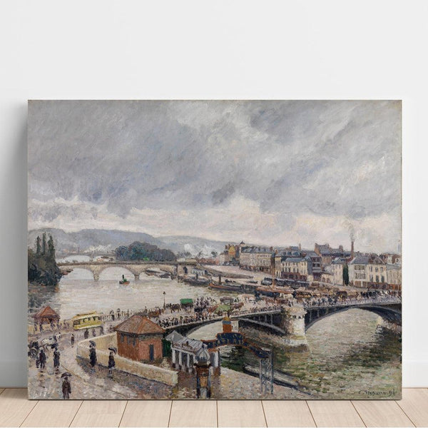 Reproduction of the painting View of the Grand Bridge, Rouen, Rain - Camille Pissarro
