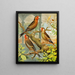 Goldfinch and hybrid canaries - W. A. Blakston — framed artwork on a wall