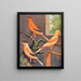 Norwich Canaris Painting: yellow gray crest, buff crest evenly marked, and buff crest evenly marked - W. A. Blakston — framed artwork on a wall