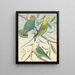 Red-headed Love Parrot Painting, Grass Parakeet, Madagascar Love Parrot - W. A. Blakston — framed artwork on a wall