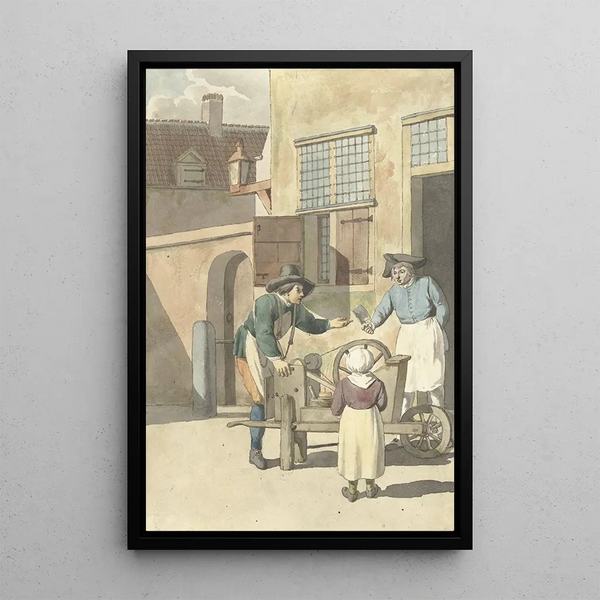 The Sharpener - W. Barthautz — framed artwork on a wall