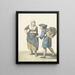 A Fabric Seller Negotiating with a Woman by W. Barthautz — framed art print on a wall