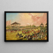 A racing gathering in Jacksonville, Alabama - W. S. Hedges — framed artwork on a wall