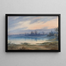Landscape painting near Strasbourg towards Saint-Gall - W. van Detta — framed artwork on a wall