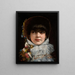 Portrait of a young woman with a fringe - Wacław Józef Koniuszko — framed artwork on a wall