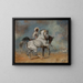 a Black Man with Horses - Wacław Pawliszak — framed artwork on a wall