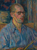 Self-portrait in blue - Wacław Wśowicz — artwork view
