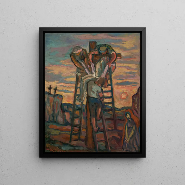 Descente de Croix II - Wacław Wśowicz — framed artwork on a wall