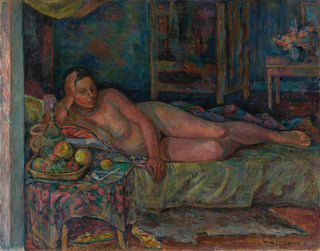 Nude painting with still life - Wacław Wśowicz — artwork view