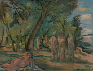 Painter and models - Wacław Wśowicz — artwork view