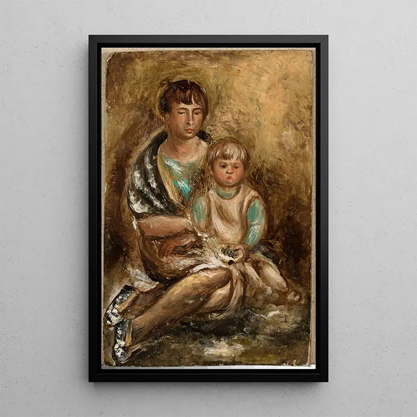 Portrait ony z creczk - Wacław Wśowicz — framed artwork on a wall