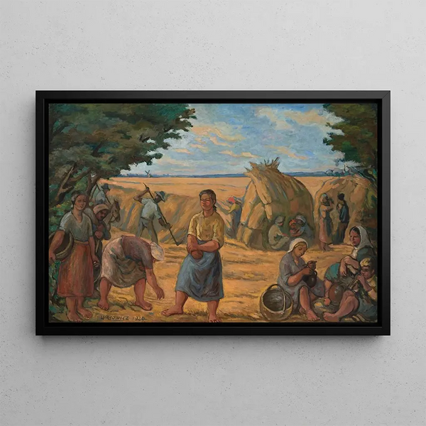 Summer Painting - Wacław Wśowicz — framed artwork on a wall