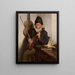 Old man with a violin - Władysław Ciesielski — framed artwork on a wall