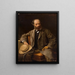 Portrait of the artist's father - Władysław Ciesielski — framed artwork on a wall