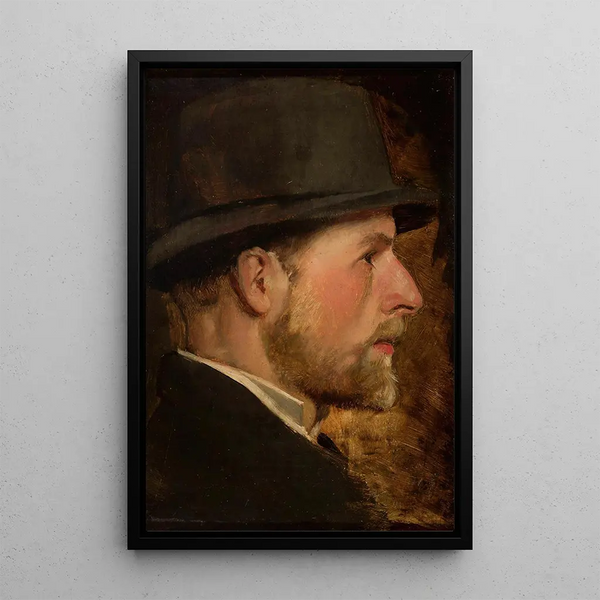 Portrait painting of Stanisław Czachórski 1853-1904, artist’s brother - Władysław Czachórski — framed artwork on a wall