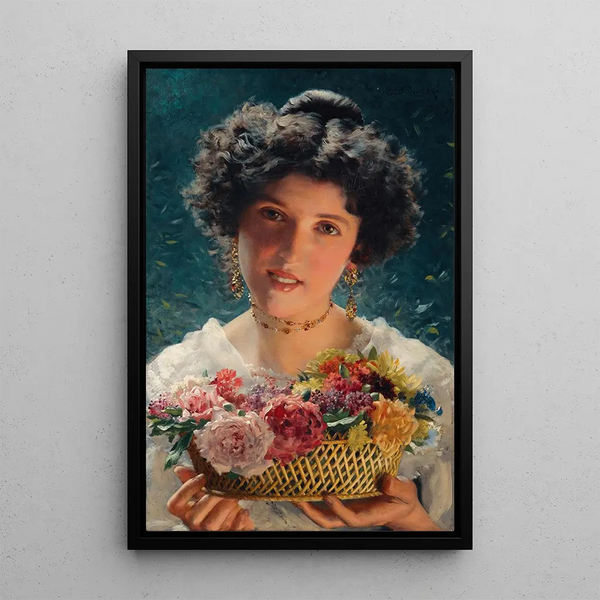 The Bouquet - Władysław Czachórski — framed artwork on a wall