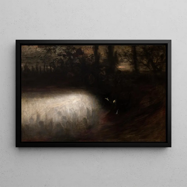 Marche funèbre - Władysław Podkowiński — framed artwork on a wall