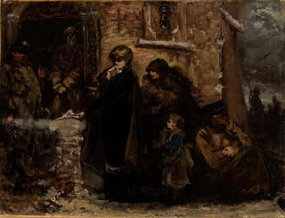 in front of a church - Władysław Rossowski — artwork view