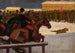 Street Manifestation Painting in 1905 - Władysław Skoczylas — artwork view