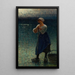 Green Fisherwoman - Władysław Wankie — framed artwork on a wall