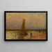 Sailboat at the maritime coast - Władysław Wankie — framed artwork on a wall