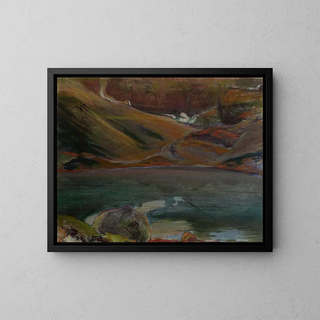 Étang noir - Władysław Ślewiński — framed artwork on a wall