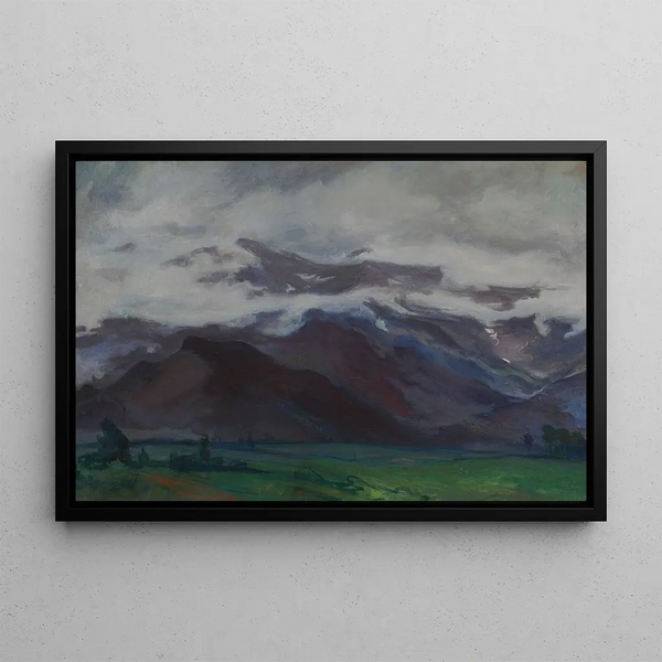 Clouds over the plain under the Tatras mountains - Władysław Ślewiński — framed artwork on a wall