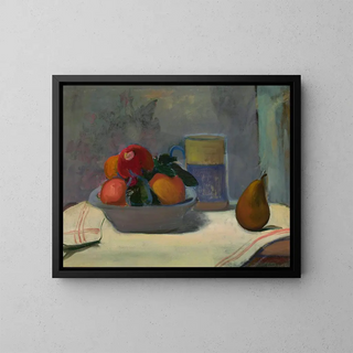 Compote aux quatre pommes - Władysław Ślewiński — framed artwork on a wall