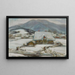 Cottages dans la neige - Władysław Ślewiński — framed artwork on a wall