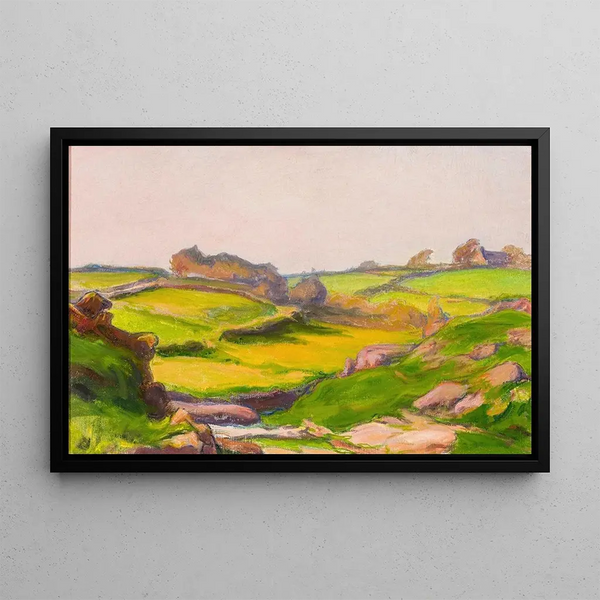 Champ at Janowiec - Władysław Ślewiński — framed artwork on a wall