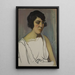 Head of a Brunette - Władysław Ślewiński — framed artwork on a wall