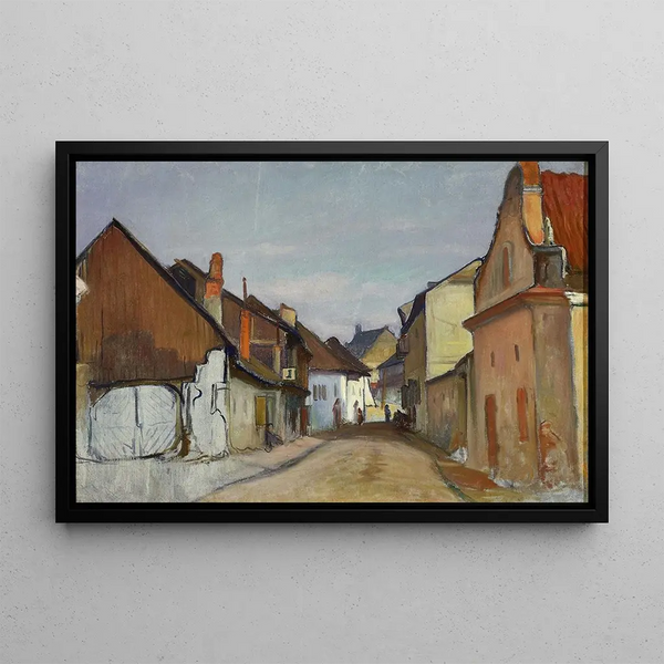 Rue Lubelska in Kazimierz Dolny - Władysław Ślewiński — framed artwork on a wall