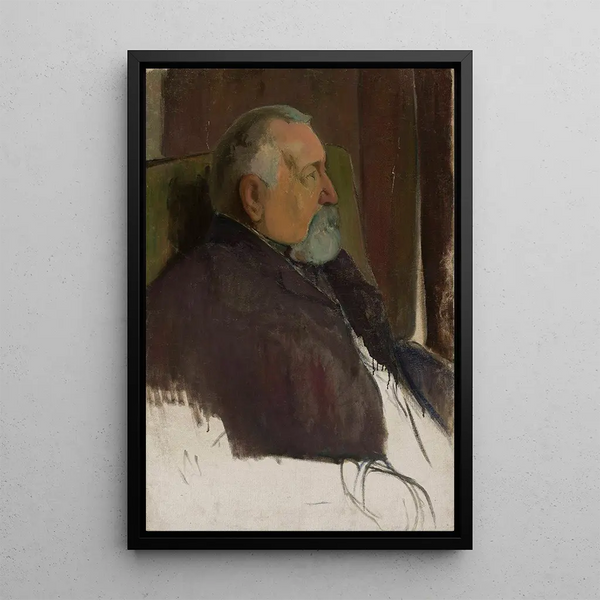 Portrait painting - Władysław Ślewiński — framed artwork on a wall