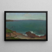 Marine landscape painting with a small boat - Władysław Ślewiński — framed artwork on a wall