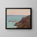 Marine landscape painting with three small boats - Władysław Ślewiński — framed artwork on a wall