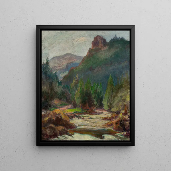 Mountain Landscape Painting - Władysław Ślewiński — framed artwork on a wall