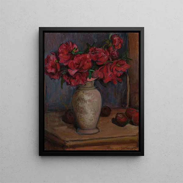 Peonies - Władysław Ślewiński — framed artwork on a wall