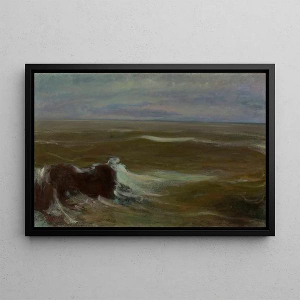 Rough Sea - Władysław Ślewiński — framed artwork on a wall