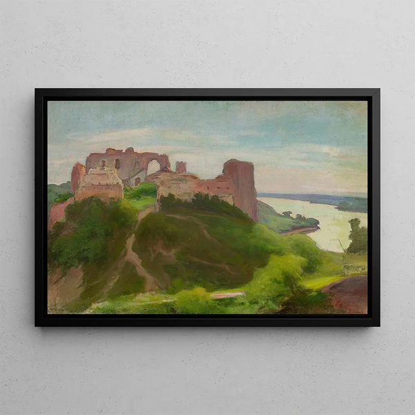 Ruins on the Vistula Riverbank Janowiec - Władysław Ślewiński — framed artwork on a wall