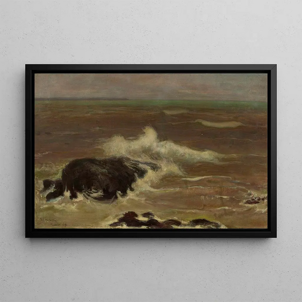 Sea Painting - Władysław Ślewiński — framed artwork on a wall